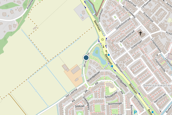Politie-melding op Jan van Gent, Noordwijk op 7 augustus, kaart-overzicht