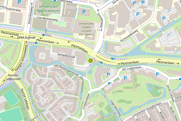 Ambulance-melding op Verbeekstraat, Leiden op 28 mei, kaart-overzicht