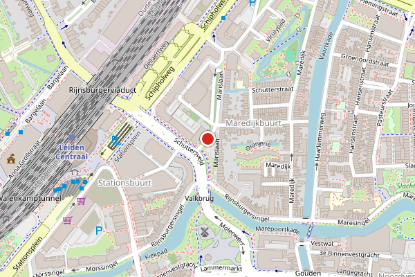 Brandweer-melding op Anthony Fokkerweg, Leiden op 28 mei, kaart-overzicht