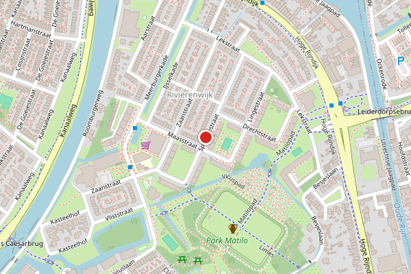 Brandweer-melding op Spaarnestraat, Leiden op 28 mei, kaart-overzicht