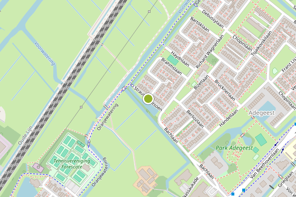 Ambulance-melding op Strauszplantsoen, Voorschoten op 26 mei, kaart-overzicht