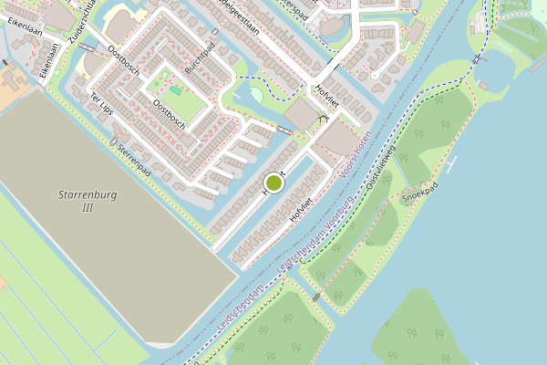Ambulance-melding op Hofvliet, Voorschoten op 24 mei, kaart-overzicht