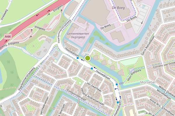 Ambulance-melding op Gerrit Rietveldlaan, Oegstgeest op 25 mei, kaart-overzicht