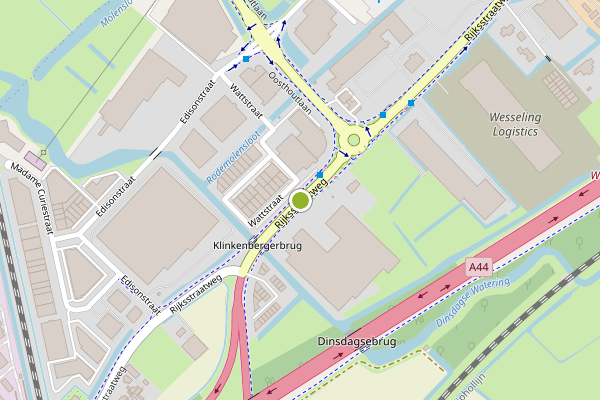 Ambulance-melding op Rijksstraatweg, Sassenheim op 28 mei, kaart-overzicht