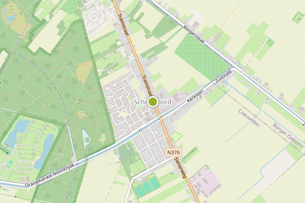 Ambulance-melding op Schoonoord, Voorhout op 27 mei, kaart-overzicht