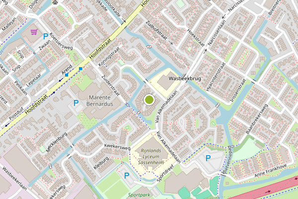 Ambulance-melding op Knorrenburg, Sassenheim op 26 mei, kaart-overzicht