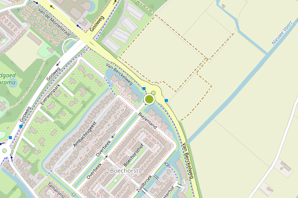 Ambulance-melding op Overbeek, Noordwijk op 28 mei, kaart-overzicht
