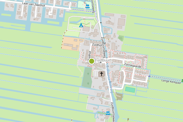 Ambulance-melding op Zuidhof, Zoeterwoude op 28 mei, kaart-overzicht