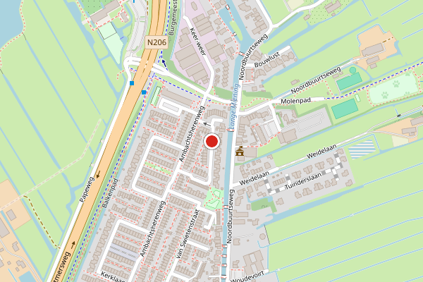 Brandweer-melding op Jan Albert de Gravenlaan, Zoeterwoude op 23 mei, kaart-overzicht