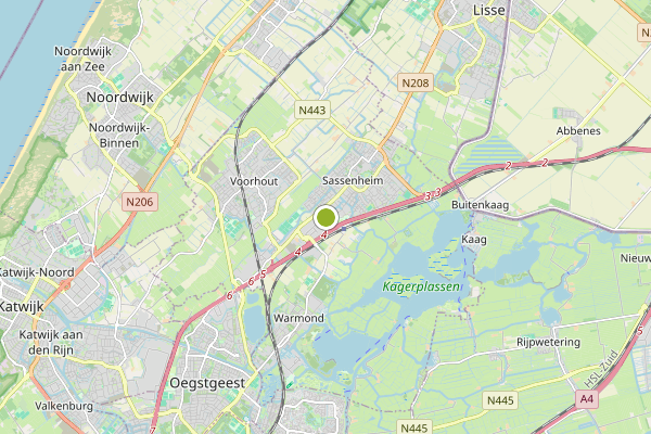 Ambulance-melding op Spriet-Laeckkade, Warmond op 29 mei, kaart-overzicht