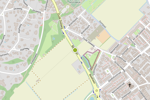 Ambulance-melding op Beeklaan, Noordwijk op 29 mei, kaart-overzicht