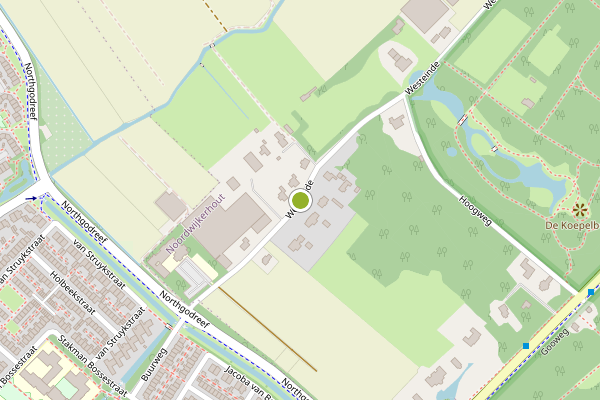 Ambulance-melding op Westeinde, Noordwijkerhout op 22 mei, kaart-overzicht