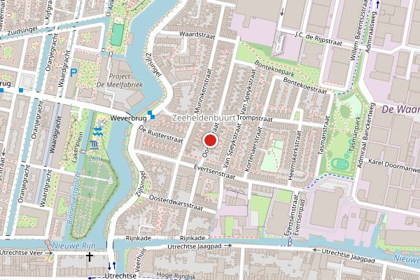 Brandweer-melding op Oosterstraat, Leiden op 29 mei, kaart-overzicht