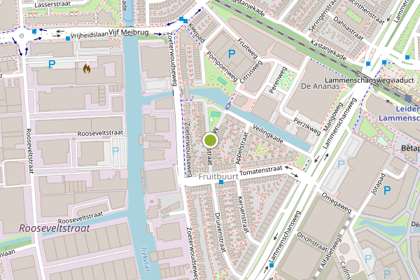 Ambulance-melding op Meloenstraat, Leiden op 30 mei, kaart-overzicht