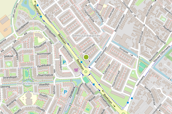 Ambulance-melding op Narcisstraat, Noordwijk op 31 mei, kaart-overzicht