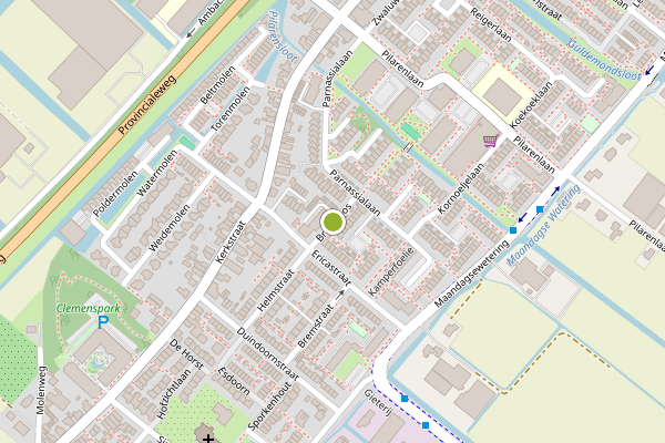 Ambulance-melding op Braambos, Noordwijkerhout op 31 mei, kaart-overzicht