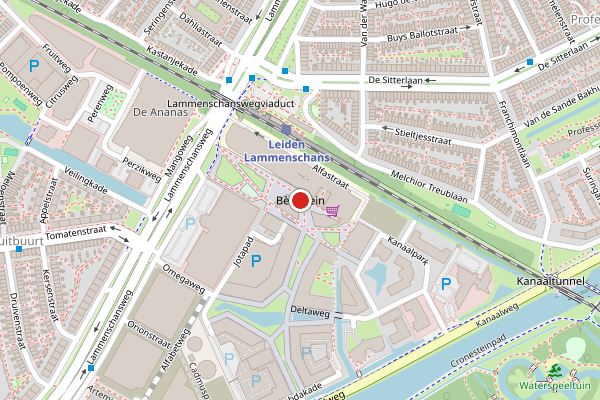 Brandweer-melding op Betaplein, Leiden op 31 mei, kaart-overzicht