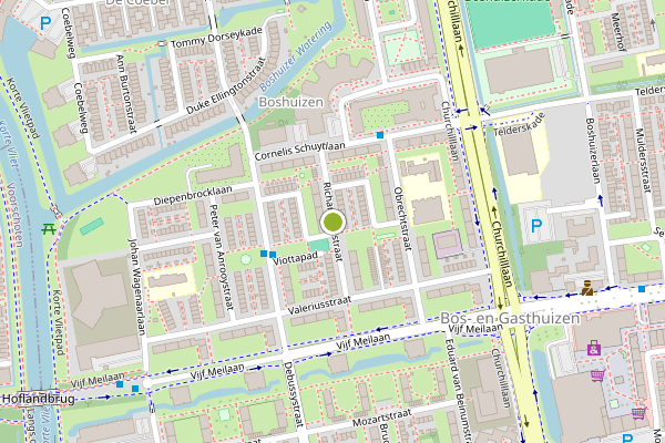 Ambulance-melding op Richard Holstraat, Leiden op 31 mei, kaart-overzicht