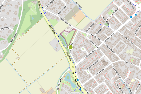 Ambulance-melding op Freesialaan, Noordwijk op 31 mei, kaart-overzicht