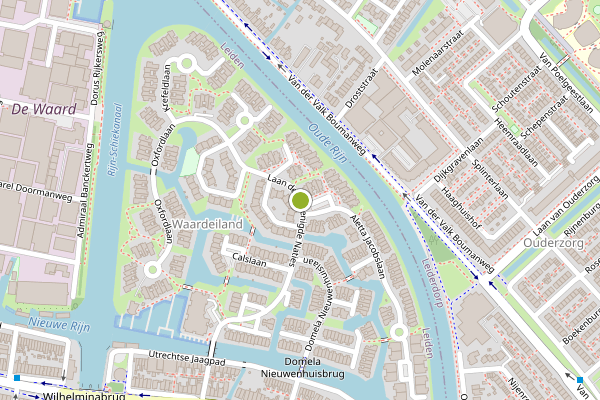 Ambulance-melding op Laan der Verenigde Naties, Leiden op 31 mei, kaart-overzicht