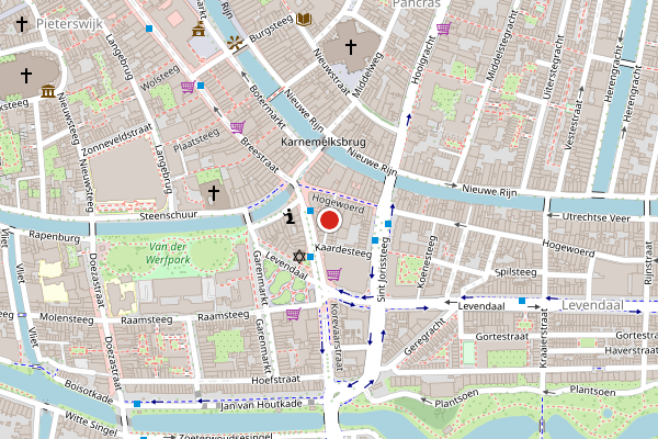 Brandweer-melding op Barbarasteeg, Leiden op 31 mei, kaart-overzicht