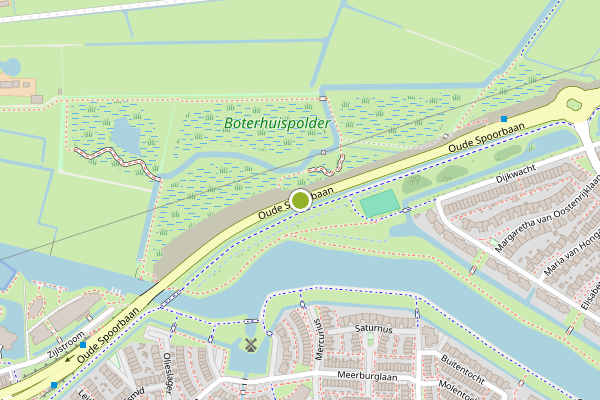 Ambulance-melding op Oude Spoorbaan, Leiderdorp op 1 juni, kaart-overzicht