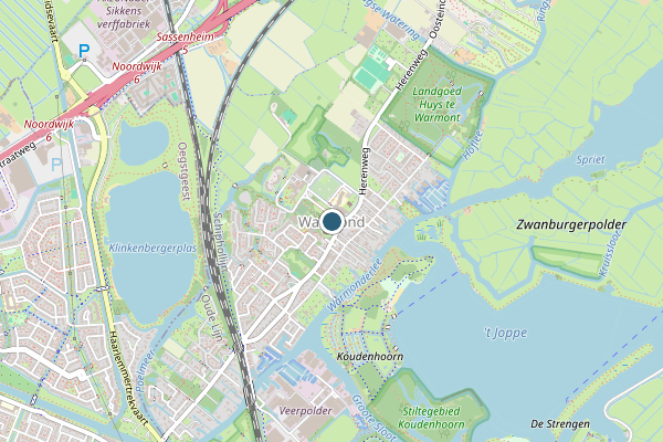 Politie-melding op Warmond op 1 juni, kaart-overzicht