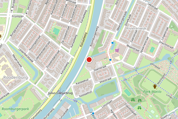 Brandweer-melding op Hof van Roomburgh, Leiden op 1 juni, kaart-overzicht