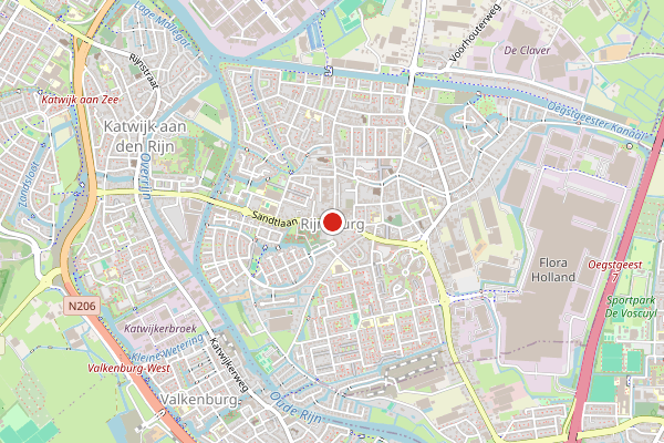 Brandweer-melding op van Galenstraat, Rijnsburg op 1 juni, kaart-overzicht