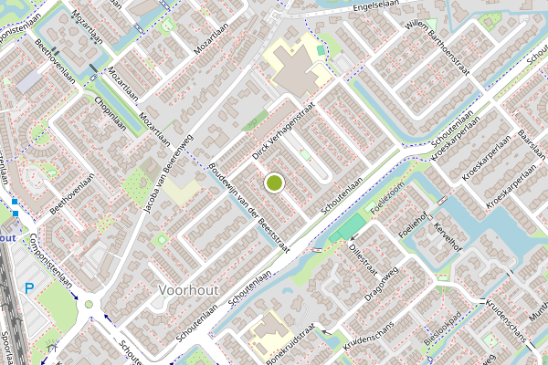 Ambulance-melding op Abraham van Lindenstraat, Voorhout op 1 juni, kaart-overzicht
