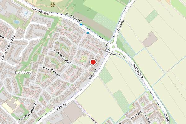 Brandweer-melding op Willem van Beelenstraat, Noordwijk op 2 juni, kaart-overzicht