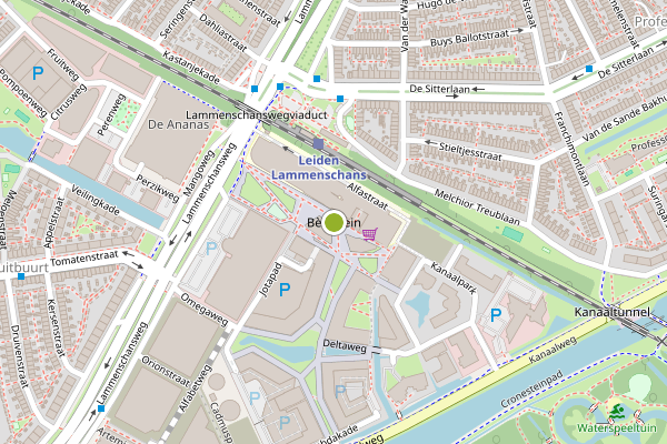 Ambulance-melding op Betaplein, Leiden op 2 juni, kaart-overzicht