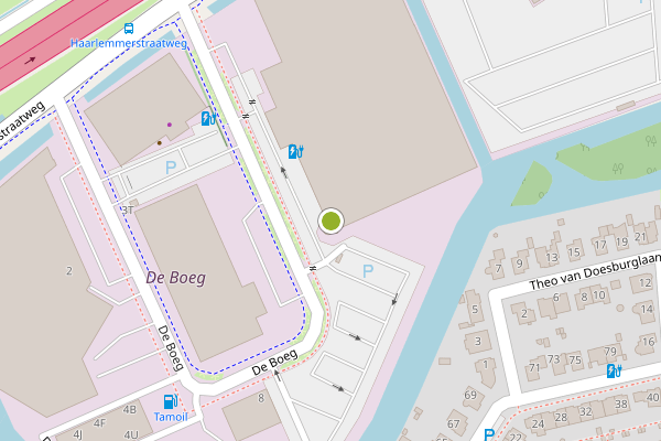 Ambulance-melding op De Boeg, Oegstgeest op 2 juni, kaart-overzicht