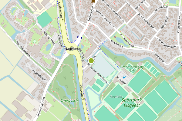 Ambulance-melding op Sportlaan, Voorhout op 2 juni, kaart-overzicht