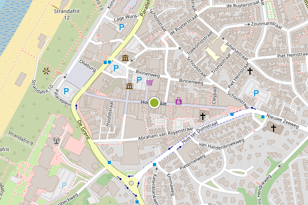 Ambulance-melding op Hoofdstraat, Noordwijk op 2 juni, kaart-overzicht