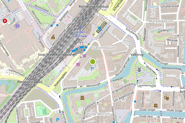 Ambulance-melding op Morssingelterrein, Leiden op 2 juni, kaart-overzicht