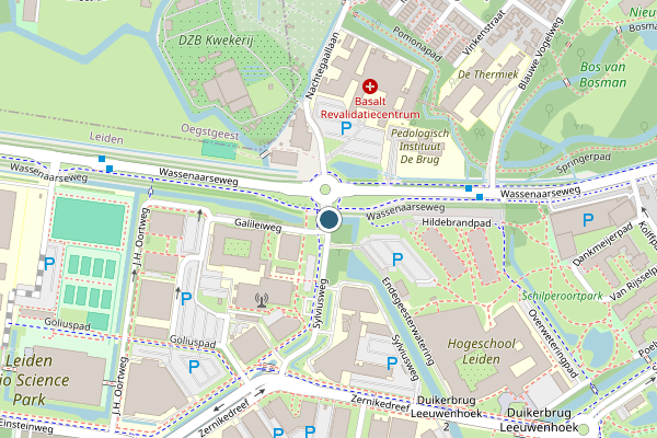 Politie-melding op Sylviusweg, Leiden op 2 juni, kaart-overzicht