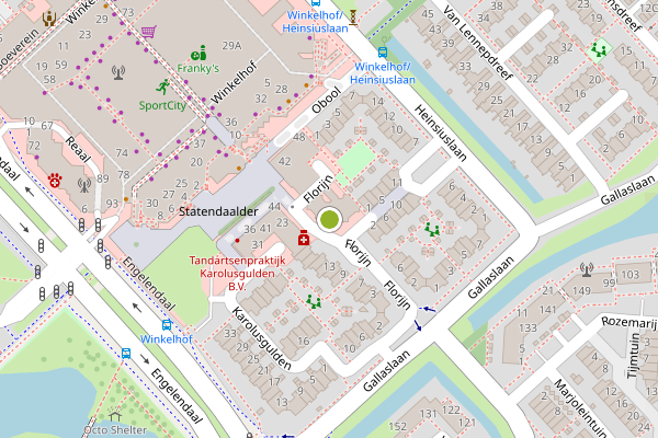 Ambulance-melding op Florijn, Leiderdorp op 2 juni, kaart-overzicht