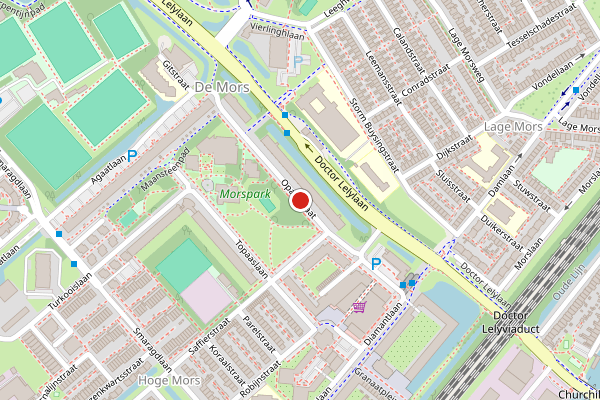 Brandweer-melding op Opaalstraat, Leiden op 2 juni, kaart-overzicht