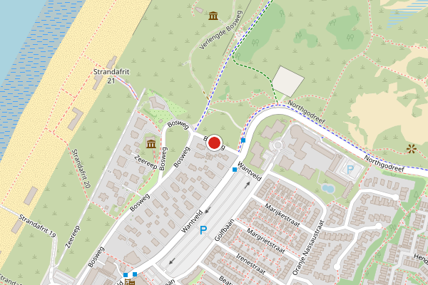 Brandweer-melding op Verlengde Bosweg, Noordwijk op 3 juni, kaart-overzicht