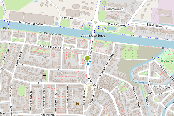 Ambulance-melding op Noordeinde, Rijnsburg op 3 juni, kaart-overzicht