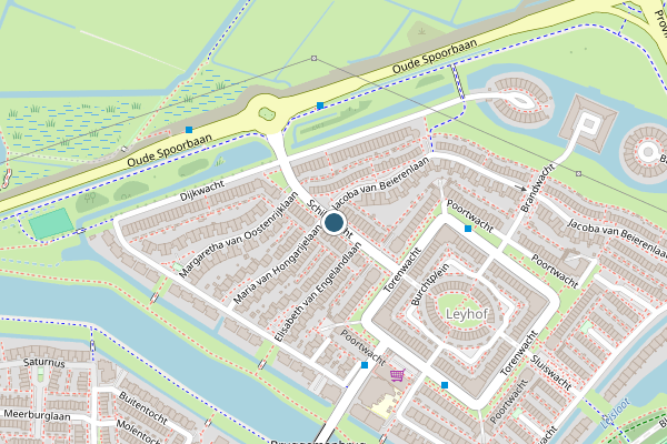 Politie-melding op Schildwacht, Leiderdorp op 3 juni, kaart-overzicht