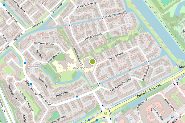 Ambulance-melding op Klimopzoom, Leiderdorp op 3 juni, kaart-overzicht