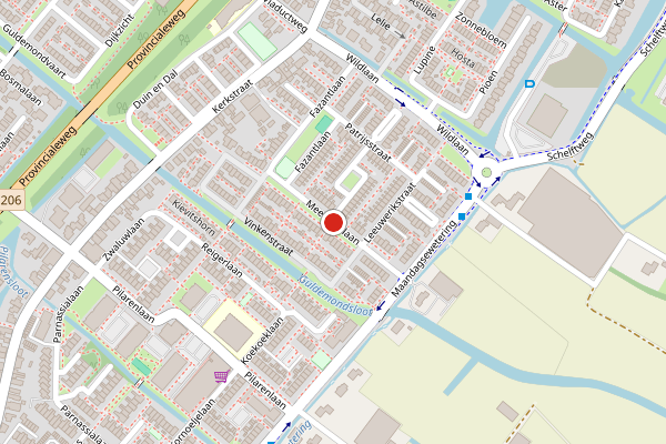 Brandweer-melding op Meeuwenlaan, Noordwijkerhout op 3 juni, kaart-overzicht