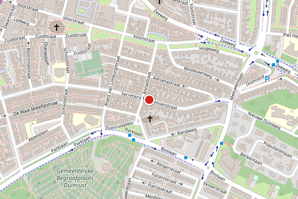 Brandweer-melding op Secretaris Varkevisserstraat, Katwijk op 3 juni, kaart-overzicht