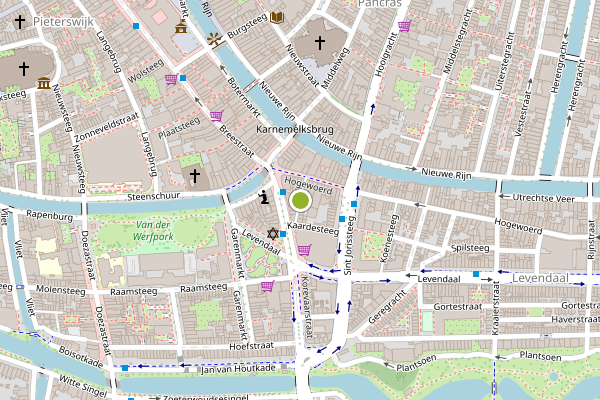 Ambulance-melding op Barbarasteeg, Leiden op 3 juni, kaart-overzicht
