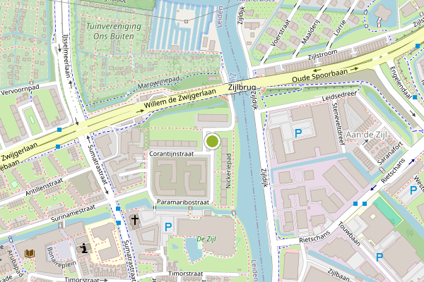 Ambulance-melding op Paramaribohof, Leiden op 3 juni, kaart-overzicht