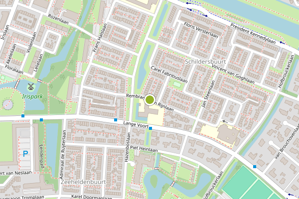 Ambulance-melding op Rembrandt van Rijnlaan, Oegstgeest op 4 juni, kaart-overzicht