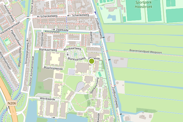 Ambulance-melding op Blankaartweg, Zoeterwoude op 4 juni, kaart-overzicht