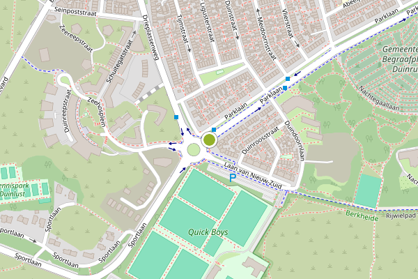 Ambulance-melding op Parklaan, Katwijk op 4 juni, kaart-overzicht